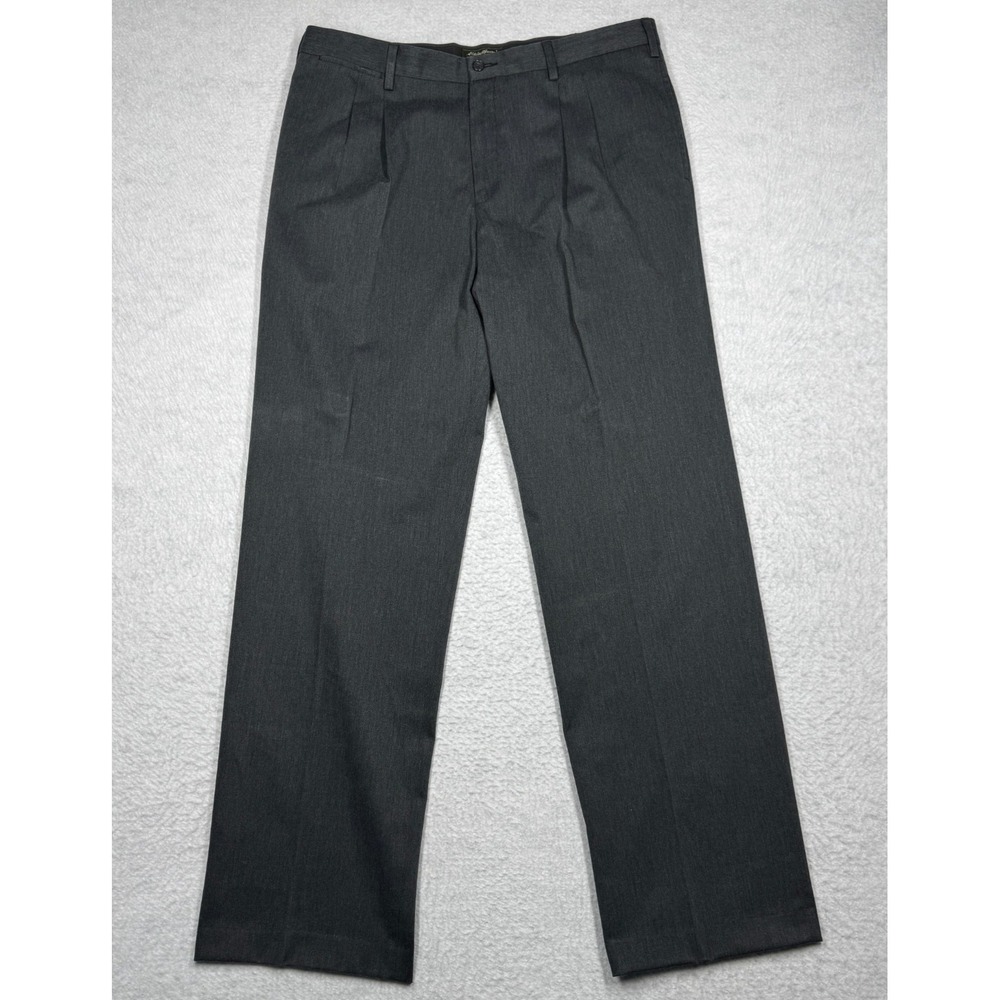 NWOT Eddie Bauer Pleated Dress‎ Pants Gray Men's Size 40x35